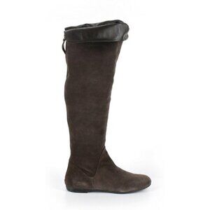 Giuseppe Zanotti Brown Suede Leather Over The Knee Boots 8.5 Rare